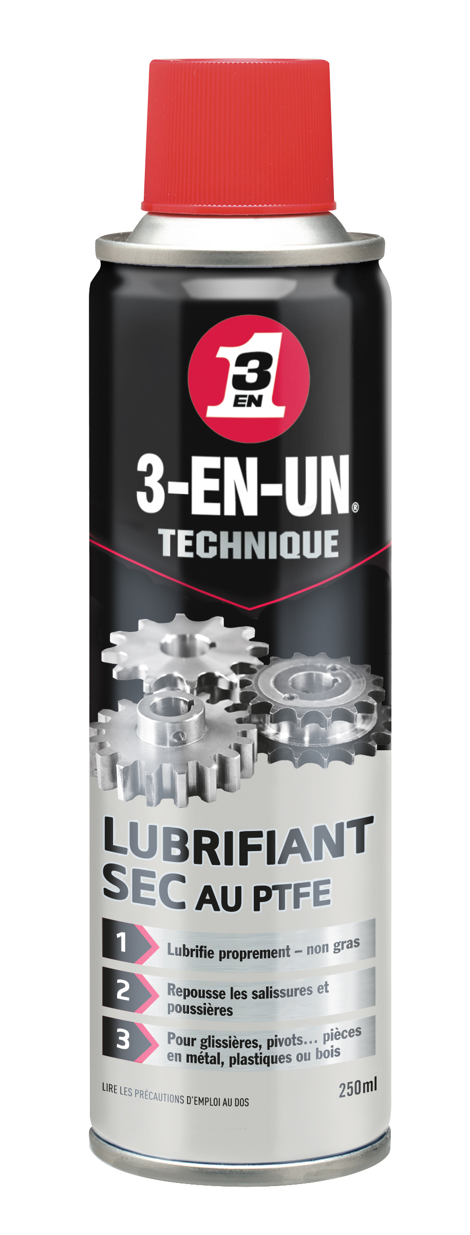 Technique lubrifiant sec au ptfe 250ml - 3-EN-UN